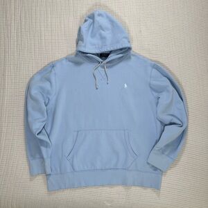 Polo Ralph Lauren Light Blue Pullover Hoodie Men’s XL Classic Fleece Pony Logo